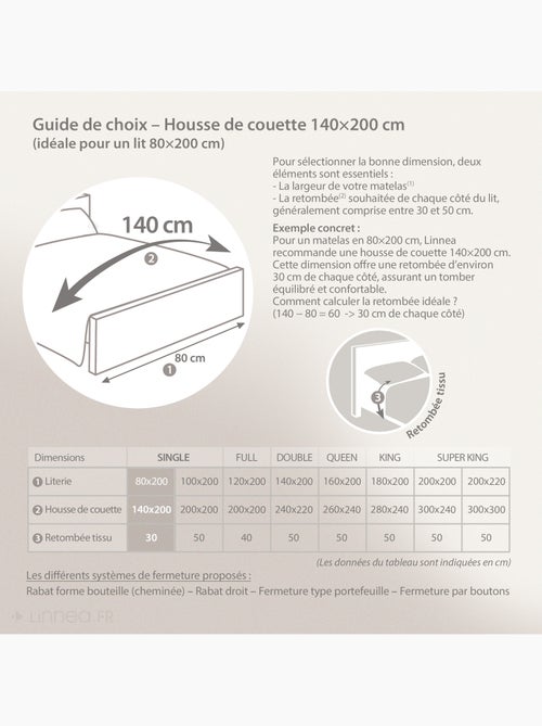 Parure de lit coton uni ALTO Taie 50x70 cm - Kiabi Parure de lit coton uni ALTO Taie 50x70 cm - Kiabi
