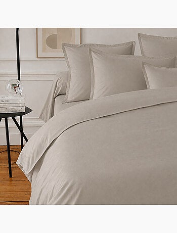 Parure de lit coton uni alto taie 50x70 cm