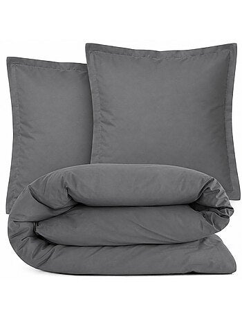 Parure de lit coton uni ALTO Taie 65x65 cm