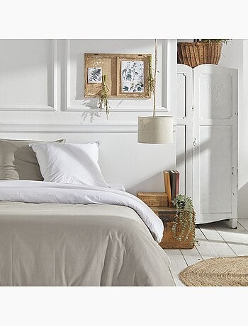 Parure de lit coton uni CHARME