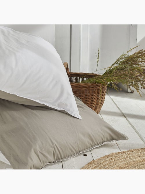 Parure de lit coton uni CHARME - Kiabi