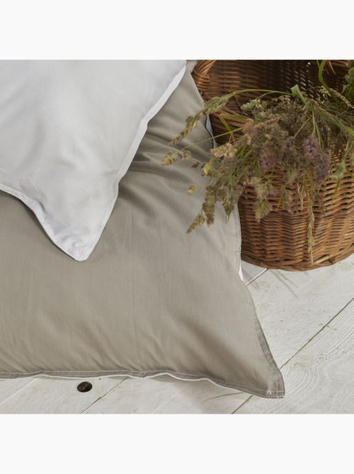 Parure de lit coton uni CHARME - Kiabi