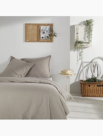 Parure de lit coton uni CHARME