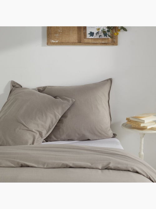 Parure de lit coton uni CHARME - Kiabi