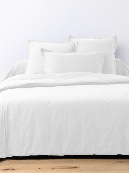 Parure de lit coton unie - Kiabi