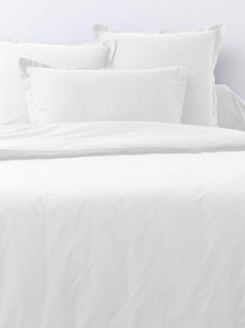 Parure de lit coton unie - Kiabi