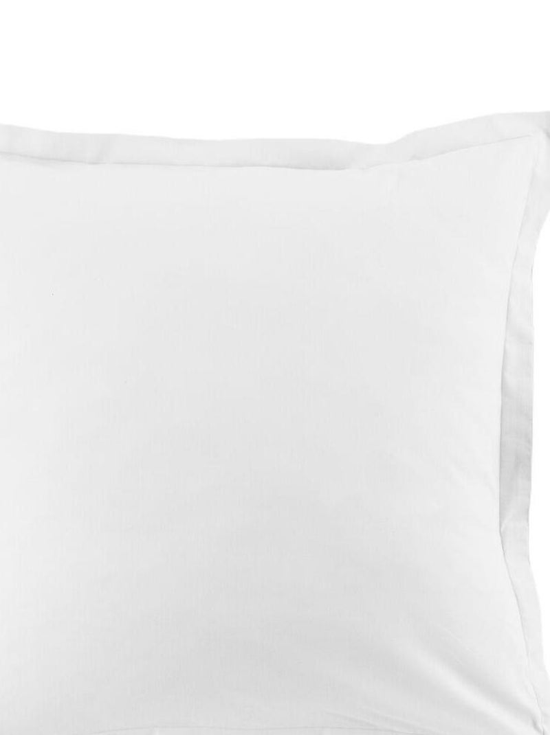 Parure de lit coton unie Blanc - Kiabi