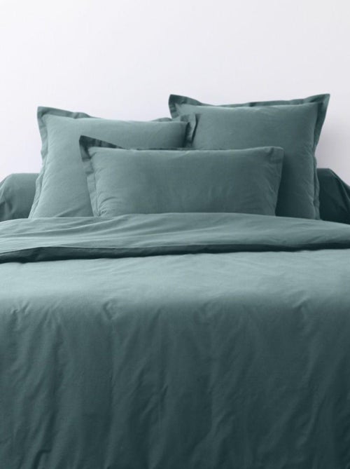 Parure de lit coton unie - Kiabi