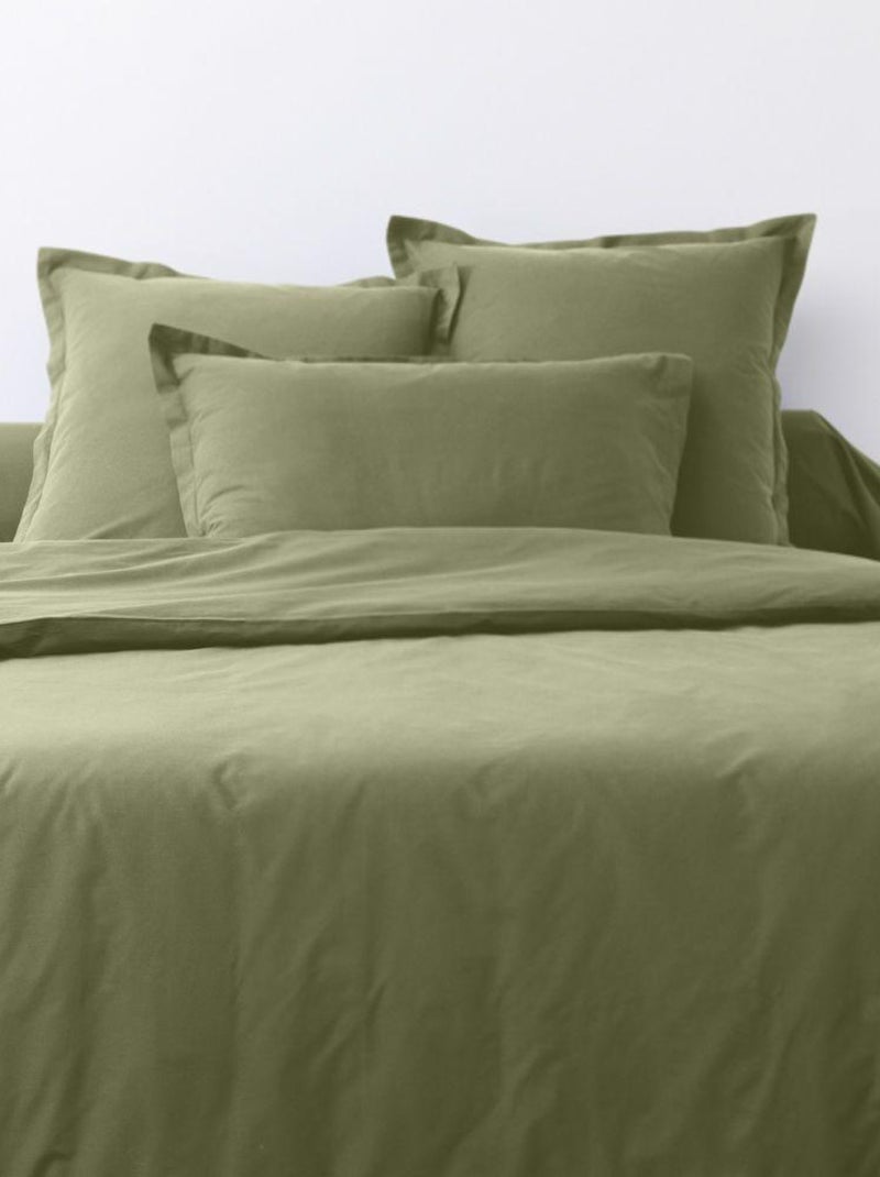 Parure de lit coton unie Verveine - Kiabi