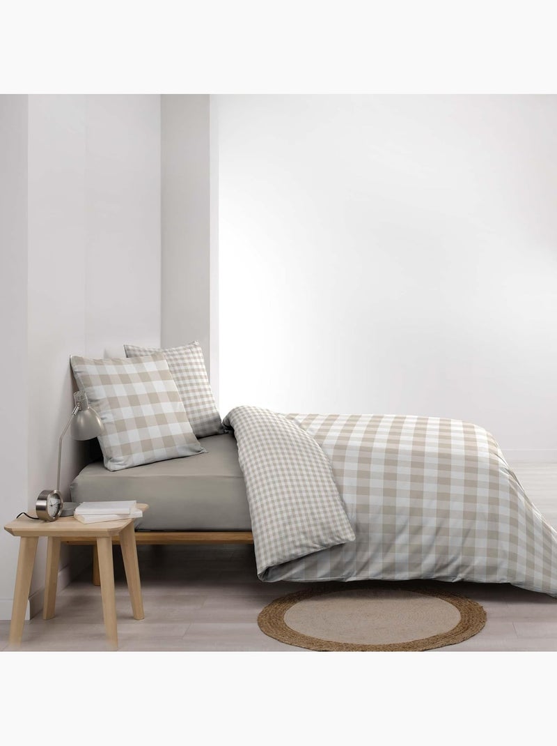 Parure de lit Coton Victoire Douceur d'Intérieur Beige naturel - Kiabi