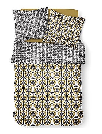 Parure de lit coton zippée 2 personnes imprimé ethnique MAWIRA