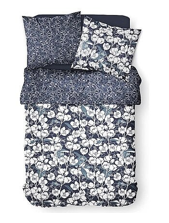 Parure de lit coton zippée 2 personnes imprimé floral MAWIRA