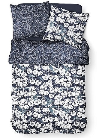 Parure de lit coton zippée 2 personnes imprimé floral MAWIRA