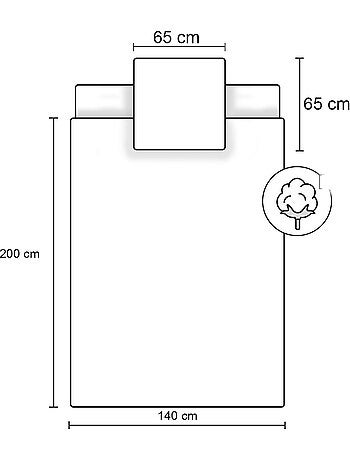 Parure de Lit Danseuse Ballerine, 100% Coton Oeko-Tex, Imprimée Réversible, Lit 1 place