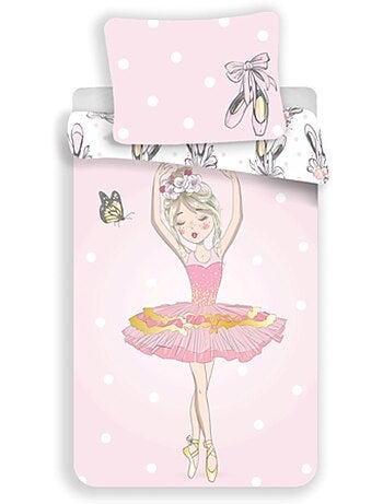Parure de Lit Danseuse Ballerine 140x200 cm - Housse de couette enfant