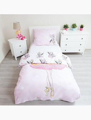 Parure de Lit Danseuse Ballerine 140x200 cm - Housse de couette enfant