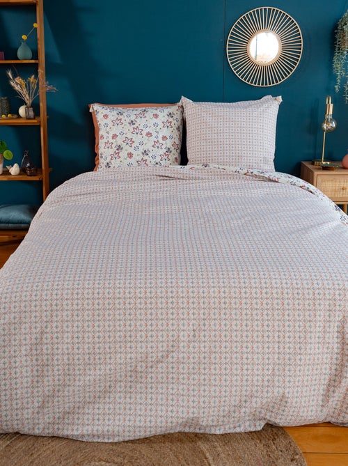 Parure de lit DENIA coton  Taie 63x63 cm - Kiabi