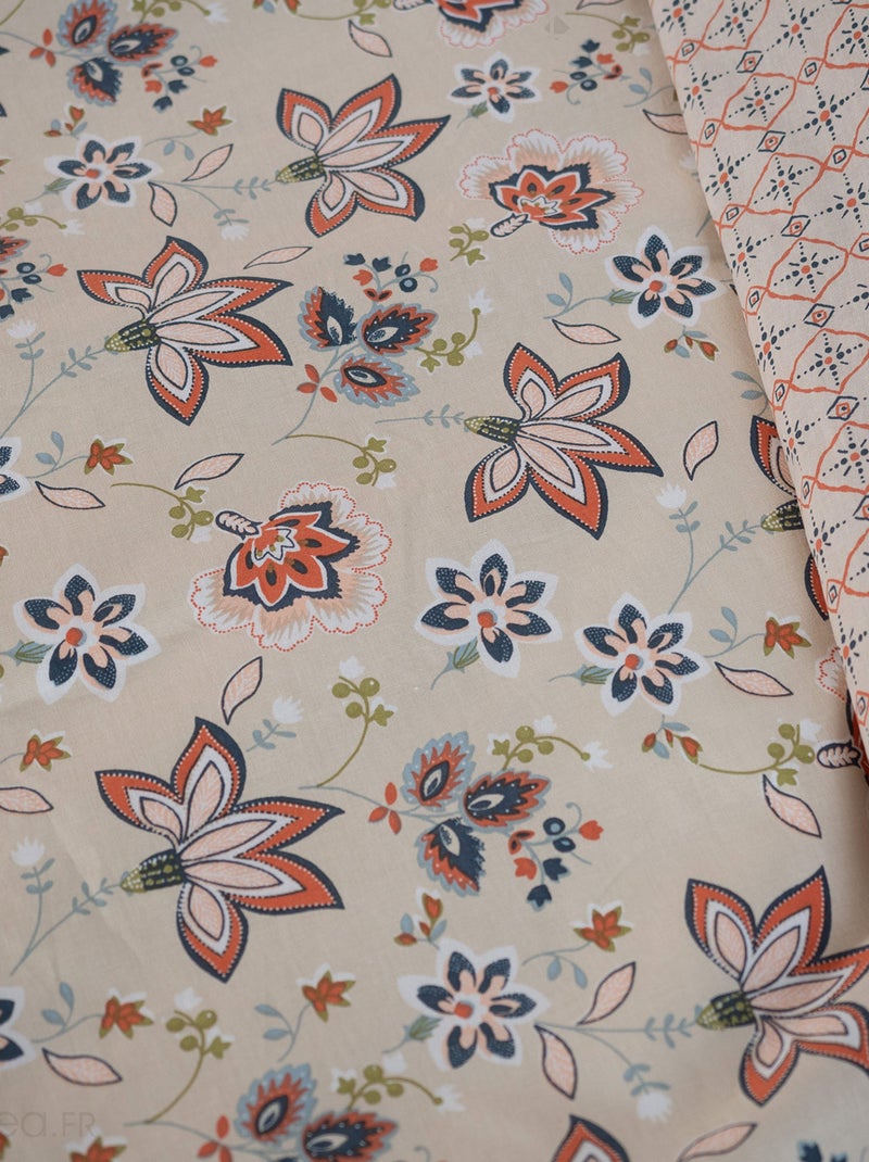 Parure de lit DENIA coton  Taie 63x63 cm Rose - Kiabi