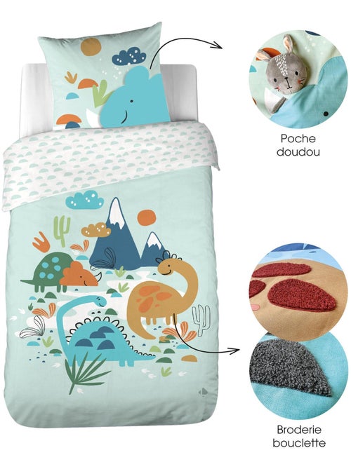 Parure de lit DILIA coton BCI adouci - Kiabi