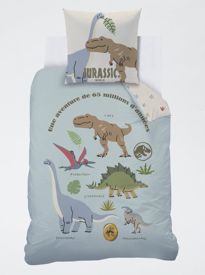 Parure de lit 'Dinosaures' - 1 personne Vert - Kiabi