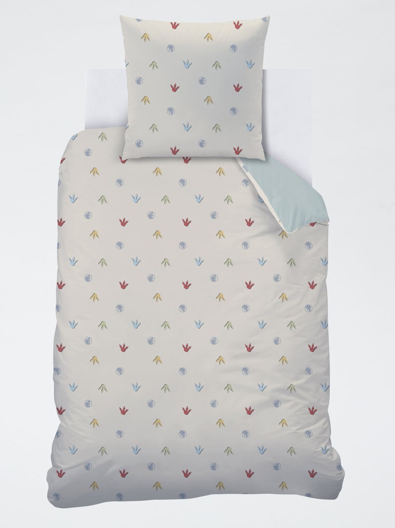 Parure de lit 'Dinosaures' - 1 personne Vert - Kiabi