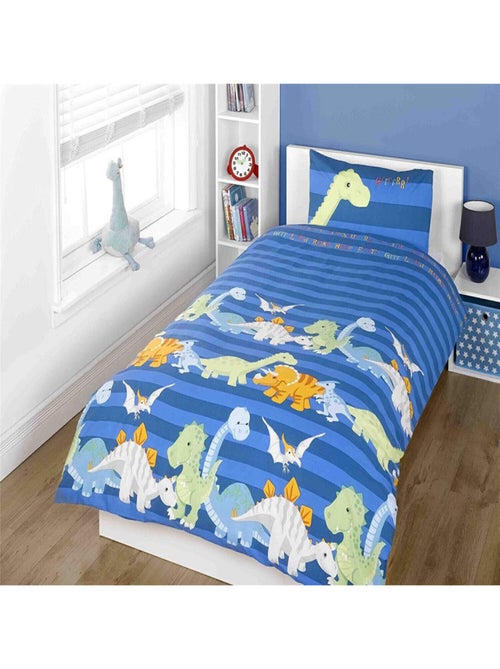 Parure de lit Dinosaures 120 cm x 150 cm - Kiabi