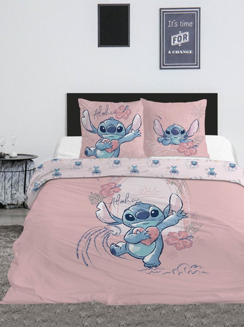 Parure de lit 'Disney' 3 pièces - 1 housse de couette 2 personnes + 2 taies d'oreiller - Kiabi Parure de lit 'Disney' 3 pièces - 1 housse de couette 2 personnes + 2 taies d'oreiller - Kiabi