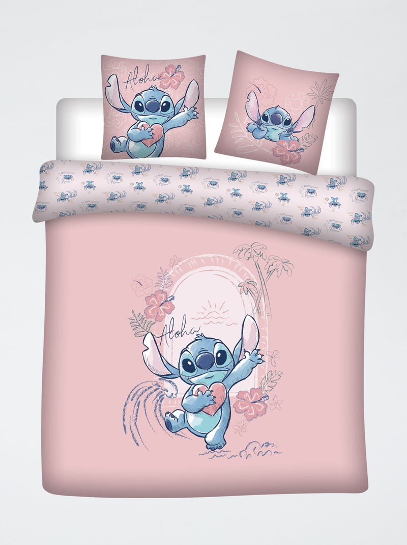 Parure de lit 'Disney' 3 pièces - 1 housse de couette 2 personnes + 2 taies d'oreiller Rose - Kiabi
