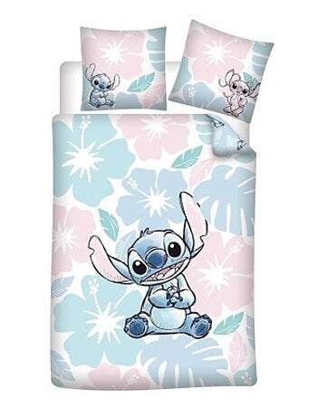 Parure de Lit Disney Lilo & Stitch – Réversible – Housse de Couette + Taie d'oreiller