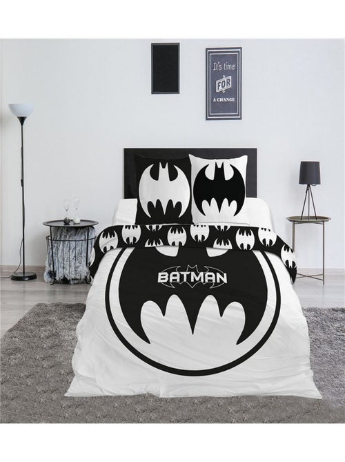 Parure de lit double 240x220 cm Batman Logo Batman - Kiabi