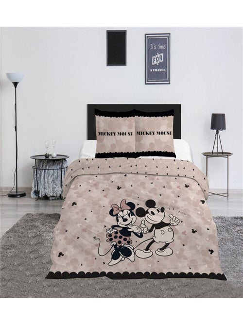 Parure de lit double 240x220 cm Disney Mickey et Minnie - Kiabi