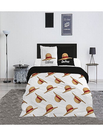 Parure de lit double 240x220 cm One Piece chapeau de paille