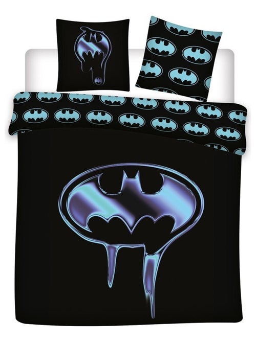 Parure de Lit Double Batman Polycoton Imprimée Réversible Lit 2 places, COMICS - Kiabi