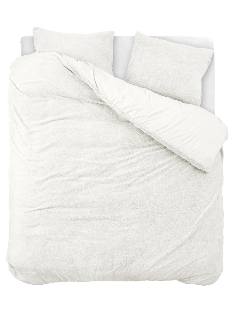 Parure de Lit Double Cocooning Blanc Blanc - Kiabi