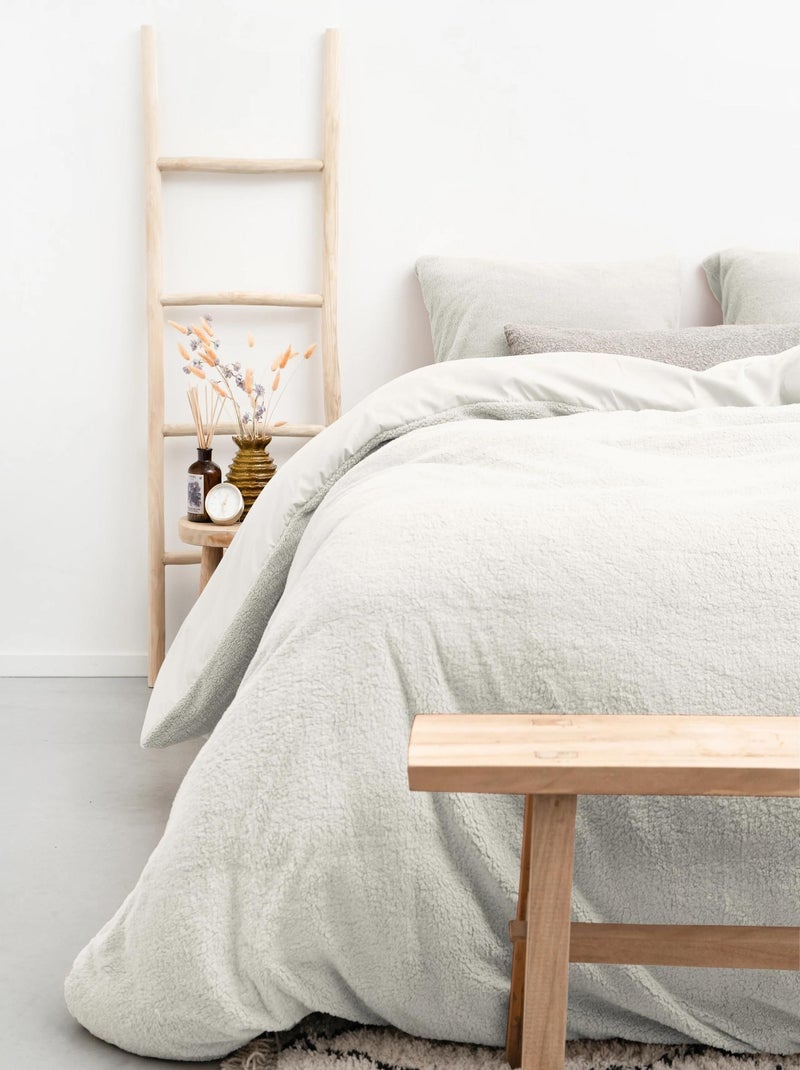 Parure de Lit Double Cocooning Blanc Blanc - Kiabi
