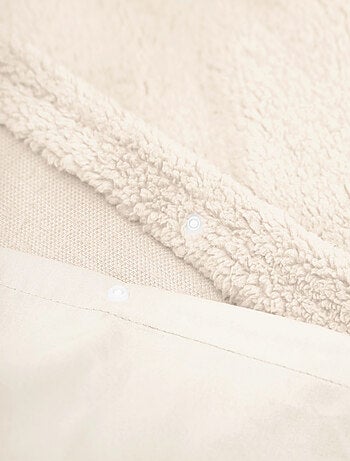 Parure de Lit Double Cocooning Crème