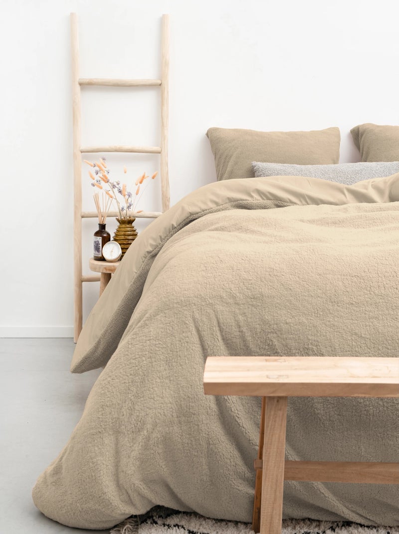 Parure de Lit Double Cocooning Taupe Taupe - Kiabi