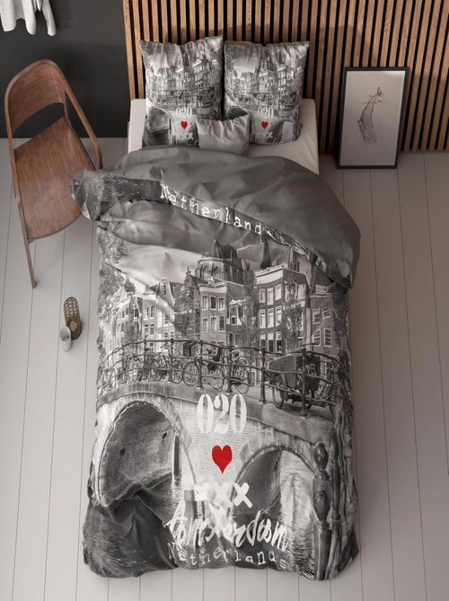 Parure de Lit Double Coton Pont d'Amsterdam - Kiabi