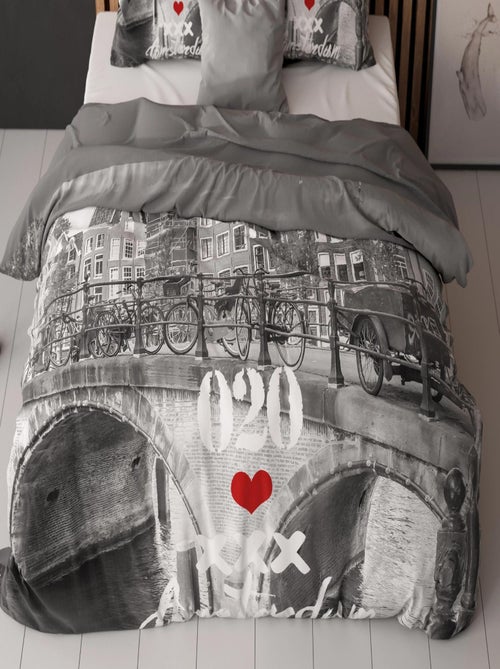 Parure de Lit Double Coton Pont d'Amsterdam - Kiabi