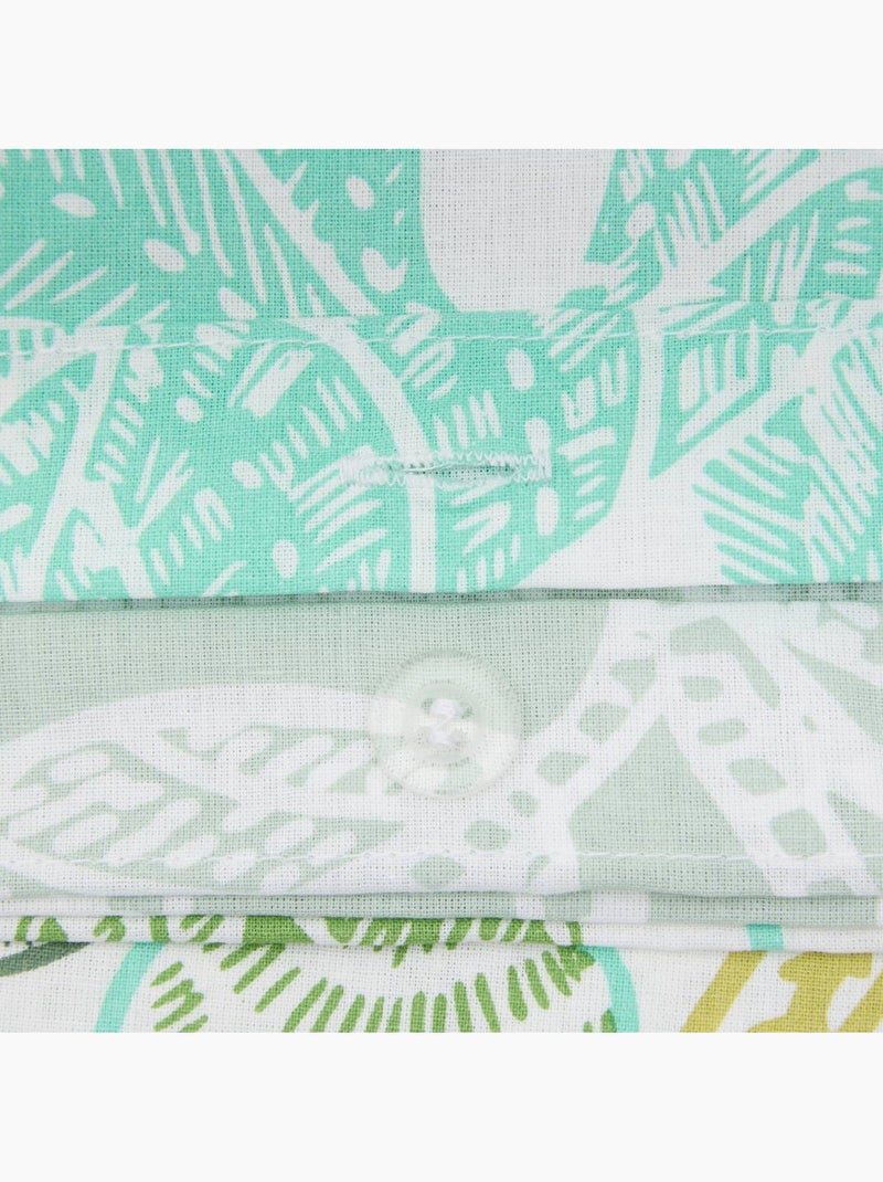 Parure de lit double en coton ALIOE Vert - Kiabi