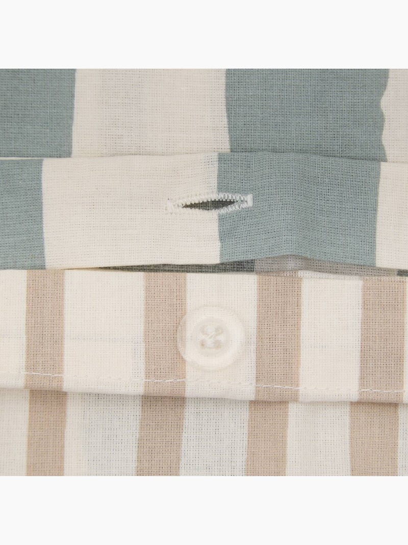 Parure de lit double en coton fenir Bleu clair - Kiabi