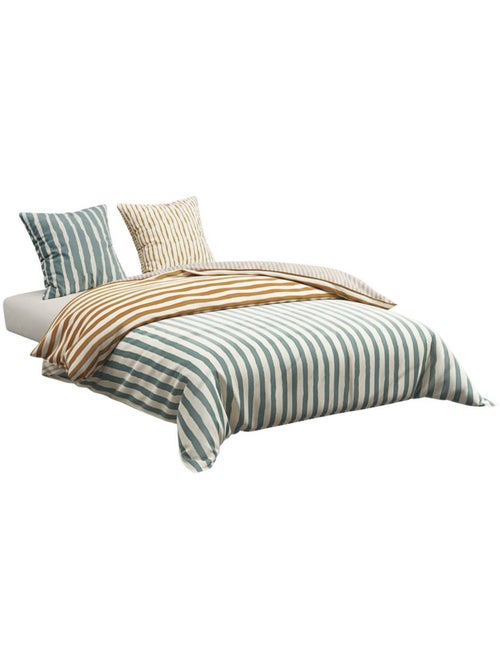 Parure de lit double en coton fenir - Kiabi
