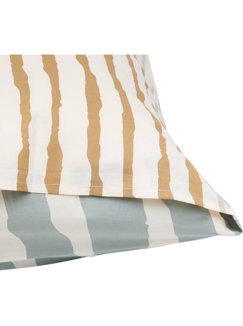 Parure de lit double en coton fenir Bleu clair - Kiabi