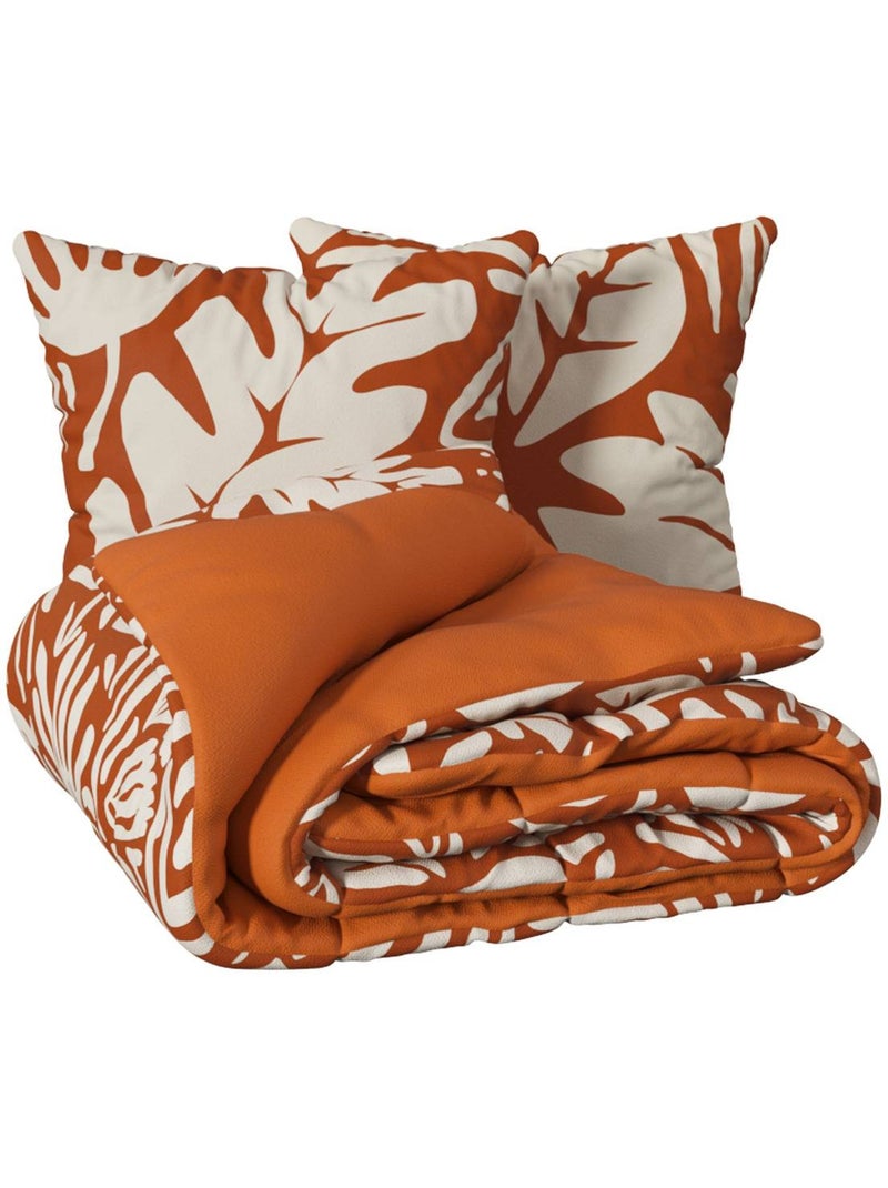 Parure de lit double en coton homy Orange - Kiabi
