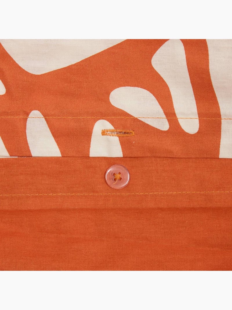 Parure de lit double en coton homy Orange - Kiabi