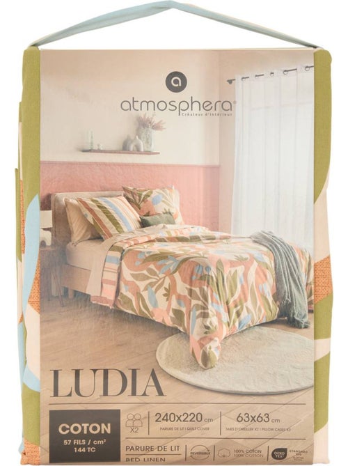 Parure de lit double en coton LUDIA - Kiabi