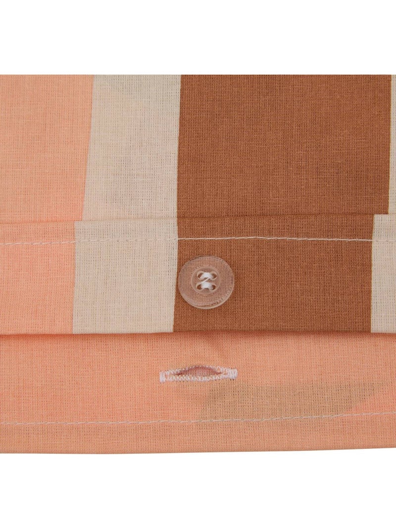 Parure de lit double en coton LUDIA Marron caramel - Kiabi