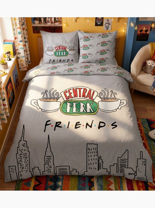 Parure de Lit Double Friends, Textile Oeko-Tex, Imprimée Réversible, Lit 2 places, NEW-YORK - Kiabi