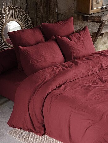 Parure de lit double gaze de coton