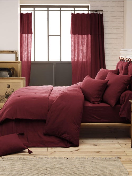 Parure de lit double gaze de coton - Kiabi